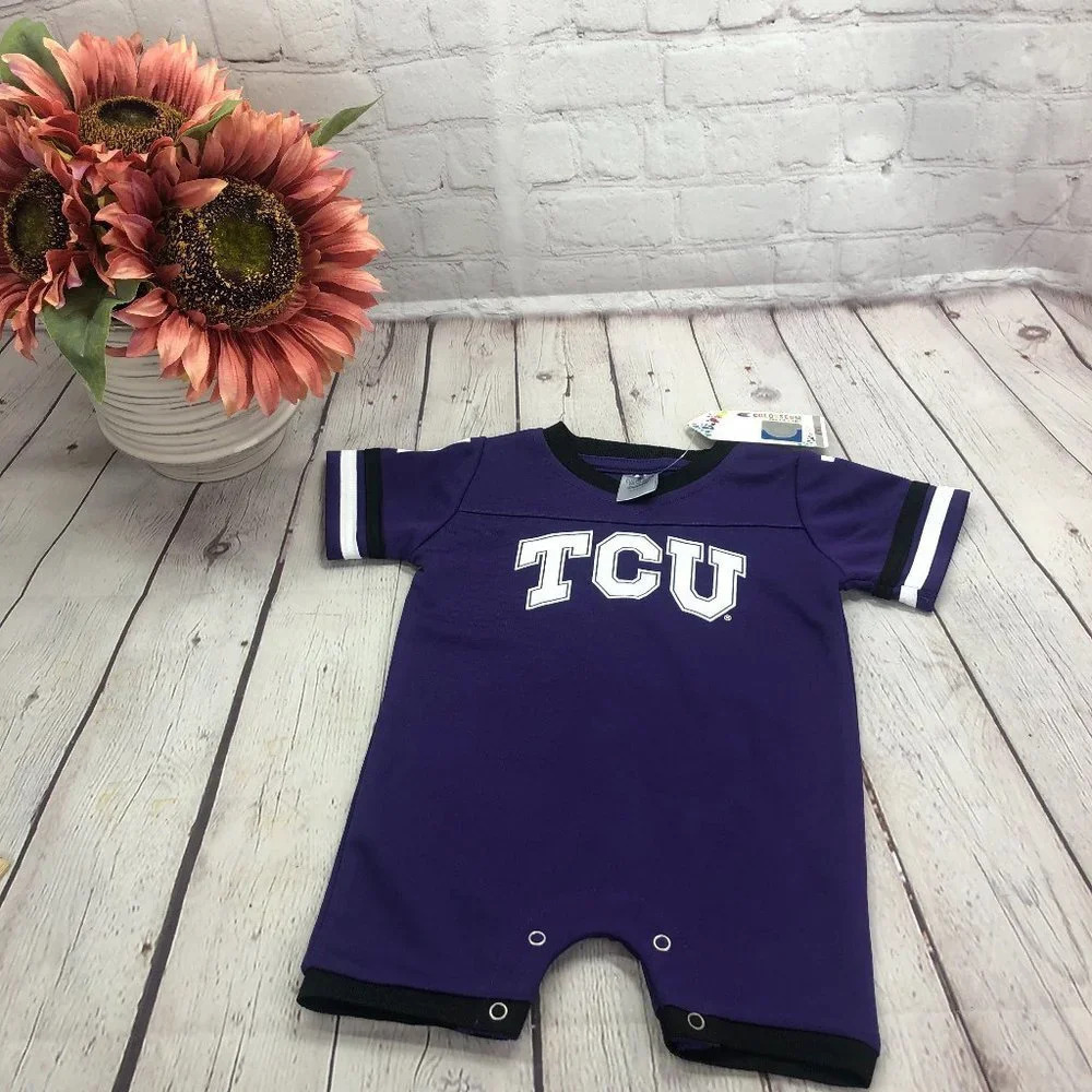 TCU horned Frogs one piece infant set 0-3M colosseum